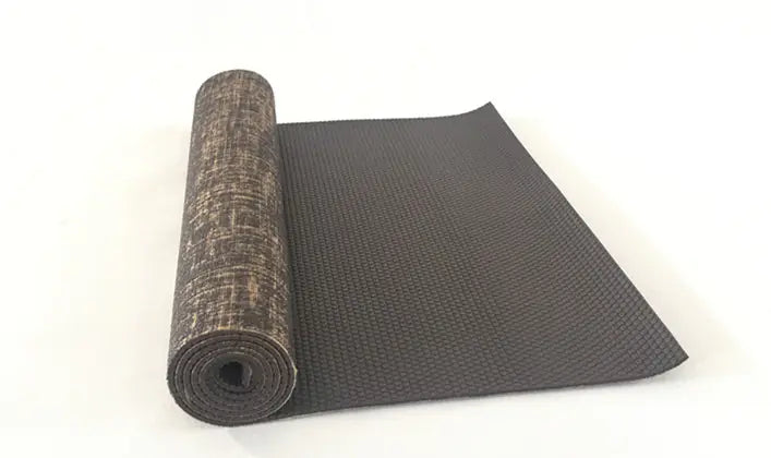 Jute Yoga Mat with PVC for Fitness and Studio Use